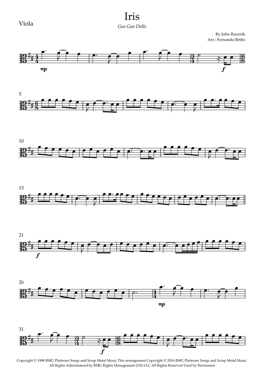 Iris (arr. Fernando Britto)