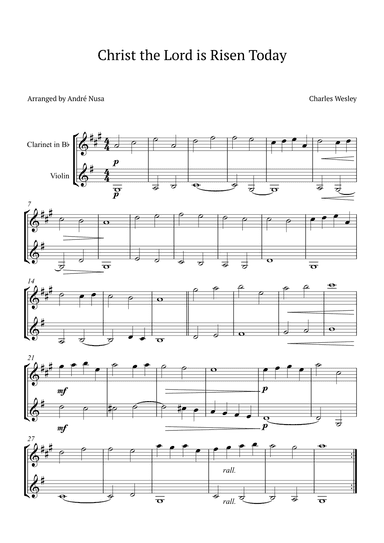 Christ the Lord is Risen Today (arr. André Nusa)