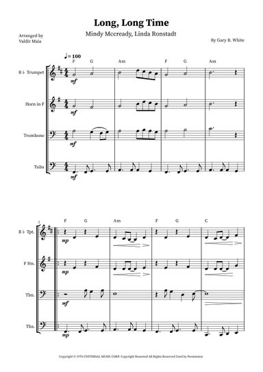 Long Long Time (arr. Valdir Maia)