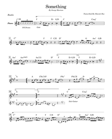 Something (arr. Transcribed By Marcelo Rea)