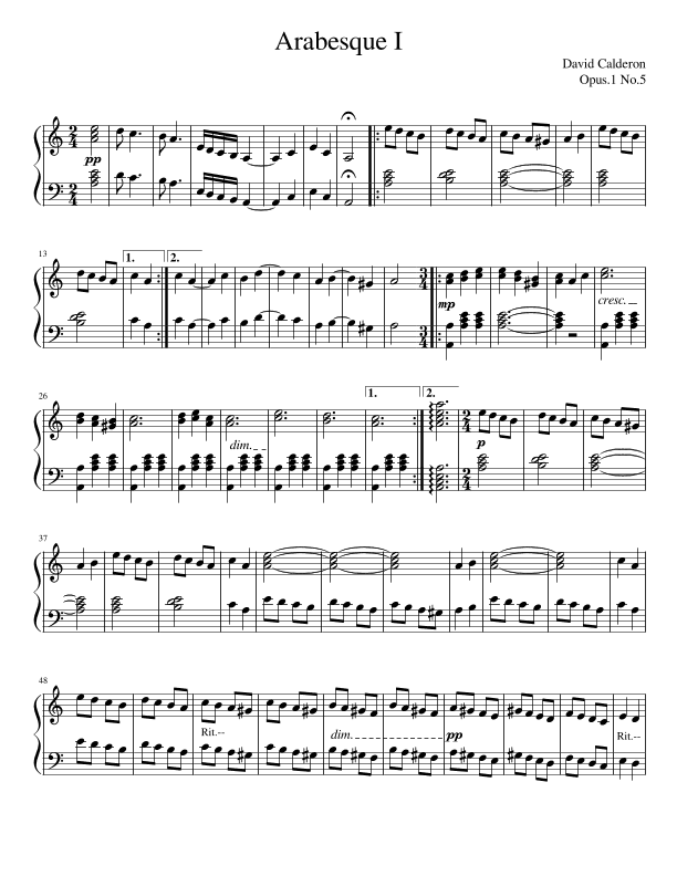 Arabesque No.1    Opus.1 No.3