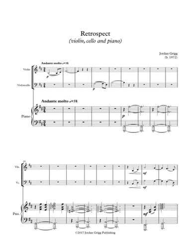 Retrospect (violin, cello and piano)