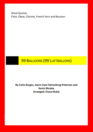 99 Red Balloons (99 Luftballons) (arr. Fiona Hickie)
