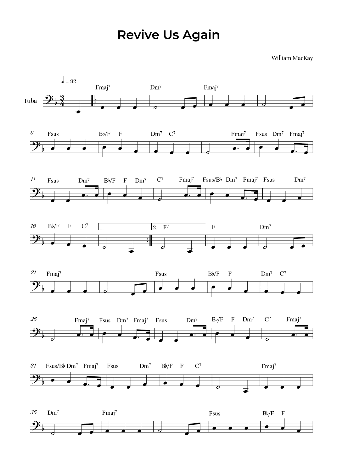 Revive Us Again (arr. Alliance Edition)