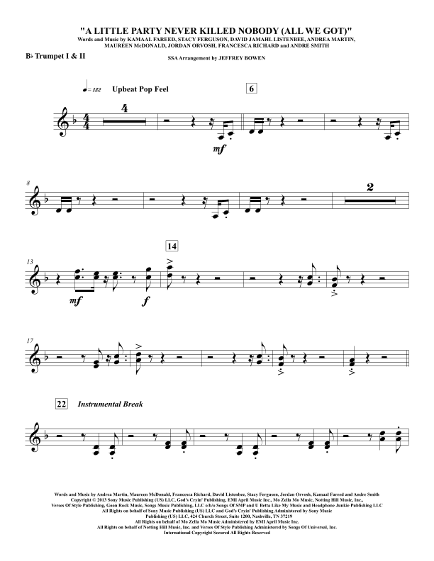 A Little Party Never Killed Nobody (all We Got) (arr. Jeffrey Bowen)