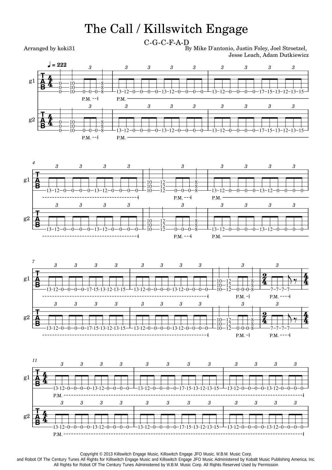 The Call (arr. koki31)