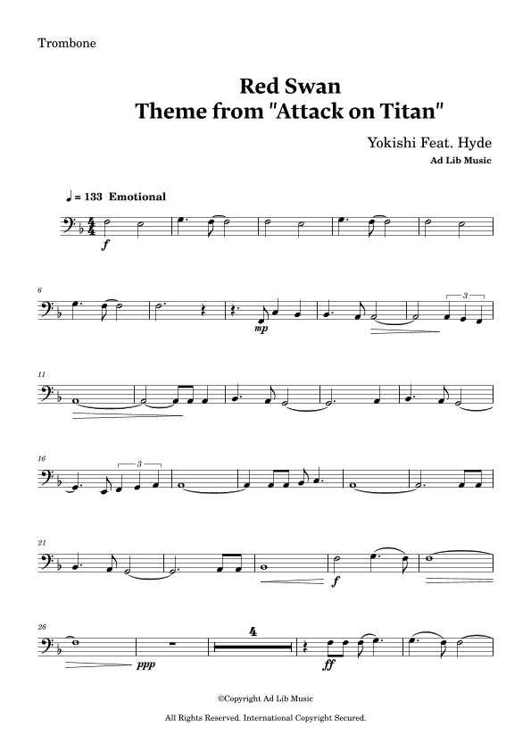 Red Swan (arr. Charles Lam)