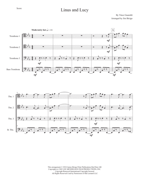 Linus And Lucy (arr. Jim Bicigo)