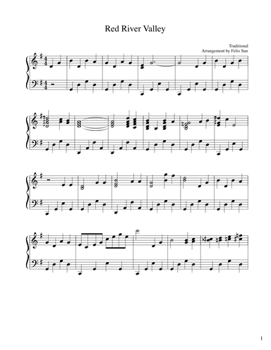 Red River Valley (Piano Solo - Beautiful American Folk Song) (arr. Felix Sun)
