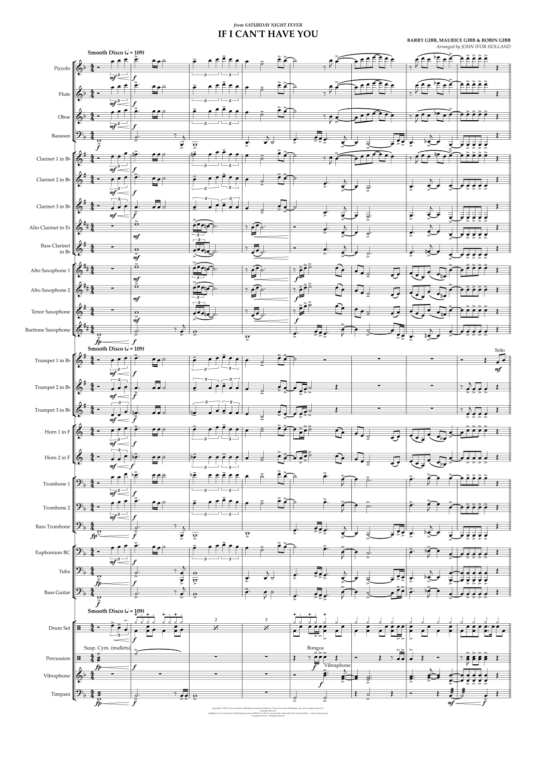 If I Can't Have You (arr. John Ivor Holland)