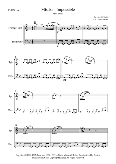 Mission: Impossible Theme (arr. Fabio Britto)