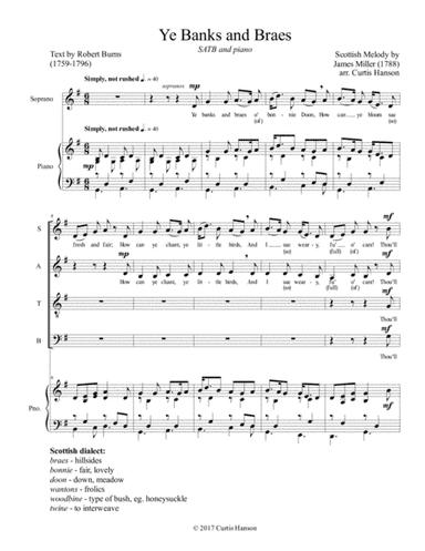 Ye Banks and Braes (SATB) (arr. Curtis Hanson)