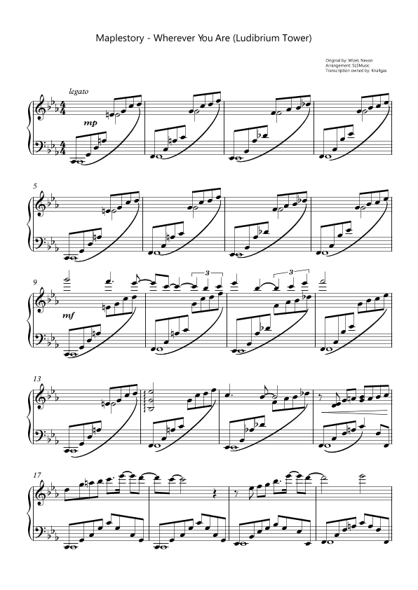 Maplestory - Wherever you are (Ludibrium Tower) (arr. SLSMusic)