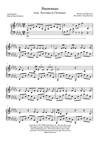 Snowman (arr. Marcia Rosa Koehler)