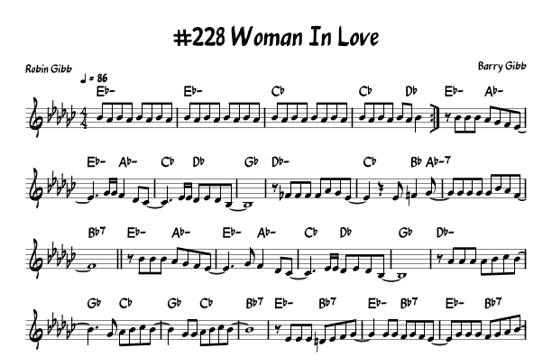 Woman In Love (arr. John Fries)