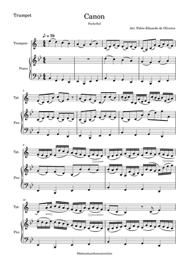 Canon Pachelbel (arr. Fabio Eduardo de Oliveira)