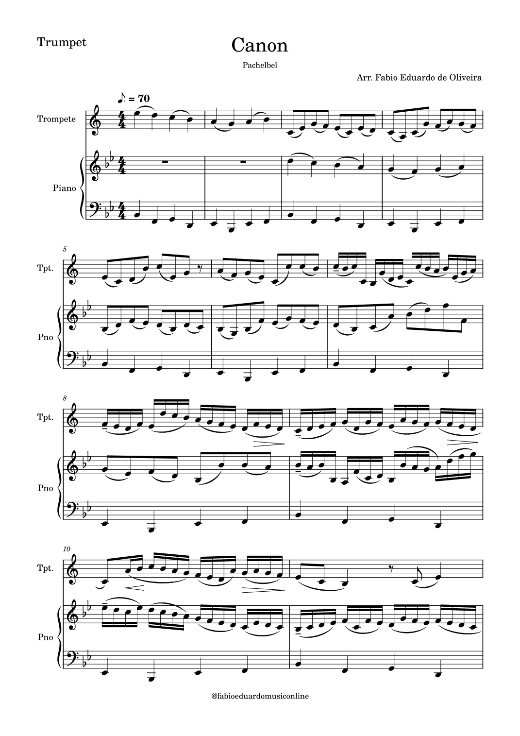 Canon Pachelbel (arr. Fabio Eduardo de Oliveira)