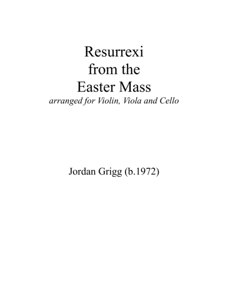 Resurrexi from Easter Mass