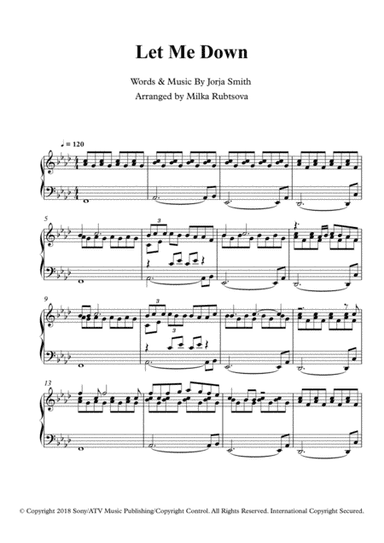 Let Me Down (arr. Milka Rubtsova)