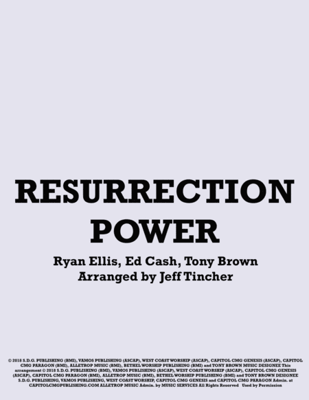 Resurrection Power (arr. Jeff Tincher)