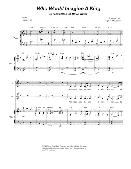 Who Would Imagine A King (arr. Stephen DeCesare)