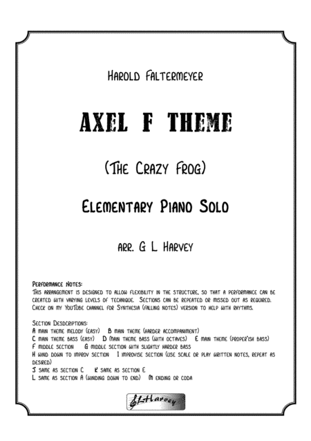 Axel F (arr. G L Harvey)