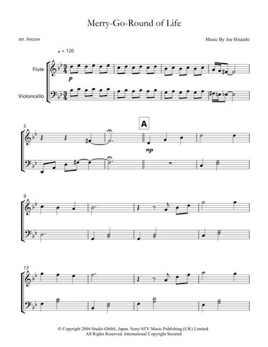 Merry-go-round Of Life (arr. Arezzo Music)