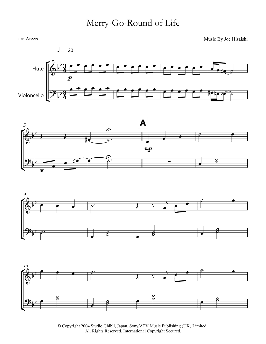 Merry-go-round Of Life (arr. Arezzo Music)
