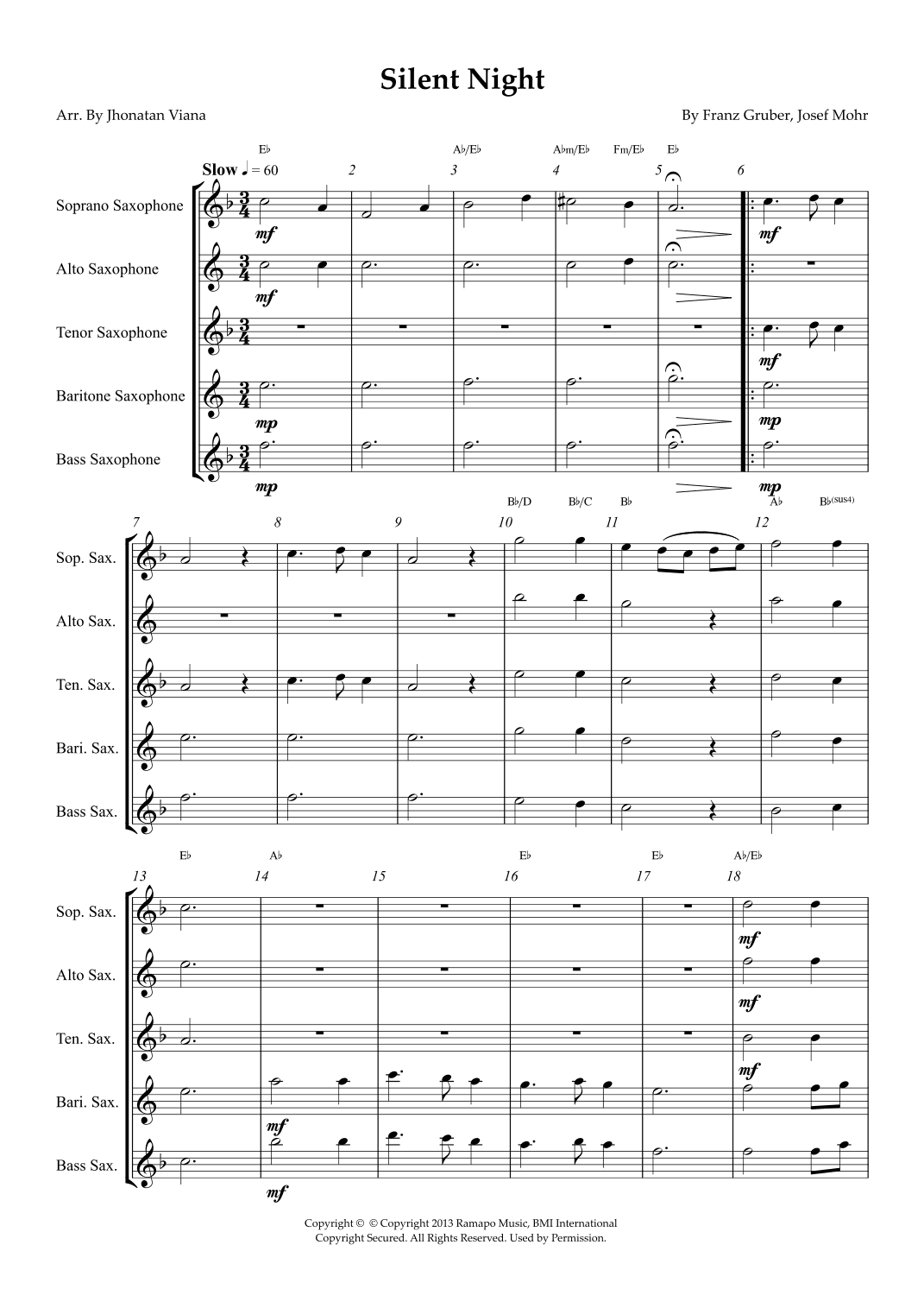 Silent Night (arr. Jhonatan Lucio Viana)