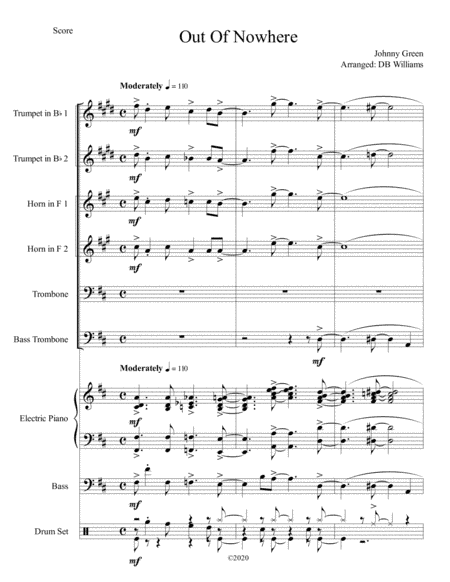 Out Of Nowhere (arr. DB Williams)