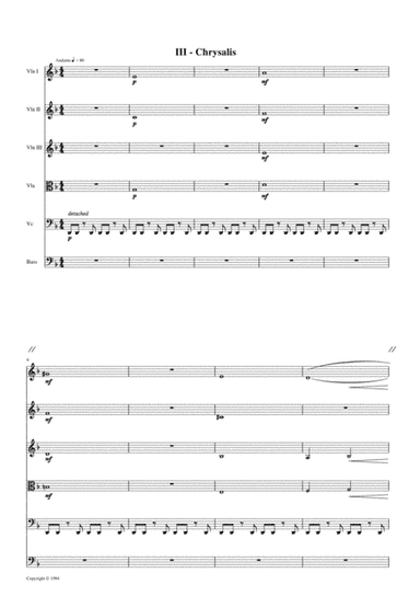 Metamorphosis of a Blue-Eyed Sailor, Op 7, 3rd Movement, Chrysalis