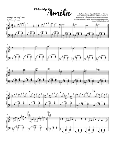 L'autre Valse D'amelie (arr. Kimberly Steele)