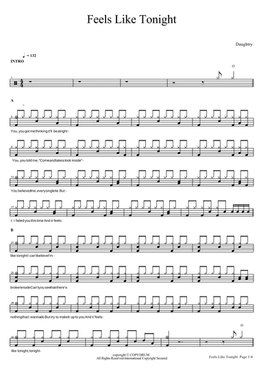 Feels Like Tonight (arr. COPYDRUM)