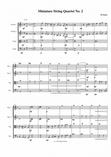 Miniature String Quartet No 2 - "A la Baroque"