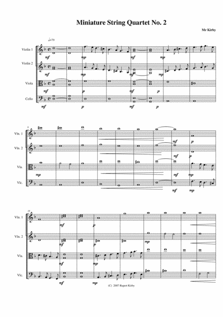 Miniature String Quartet No 2 - "A la Baroque"