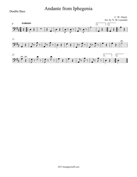 Andante from Iphegenia (arr. Nick Lacanski)