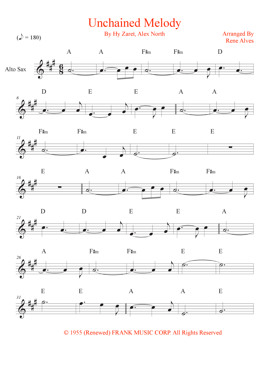 Unchained Melody (arr. Rene Alves)