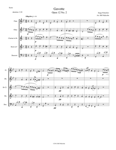 Gavotte Op 12 No 4 (pd) (arr. All Malcolm)