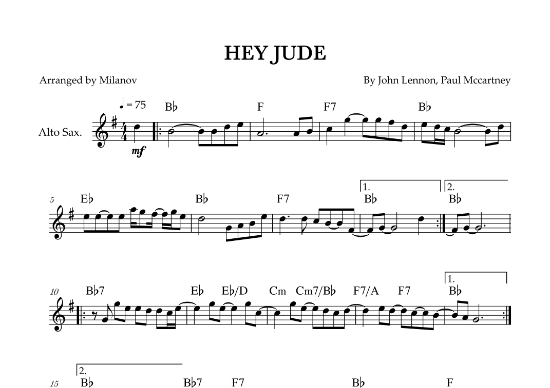 Hey Jude (arr. Milanov)