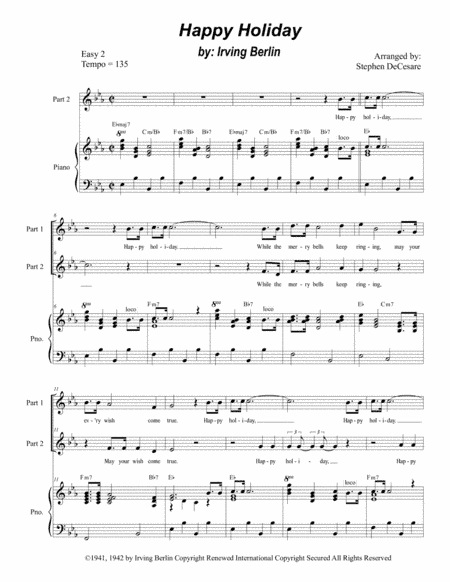 Happy Holiday (arr. Stephen DeCesare)