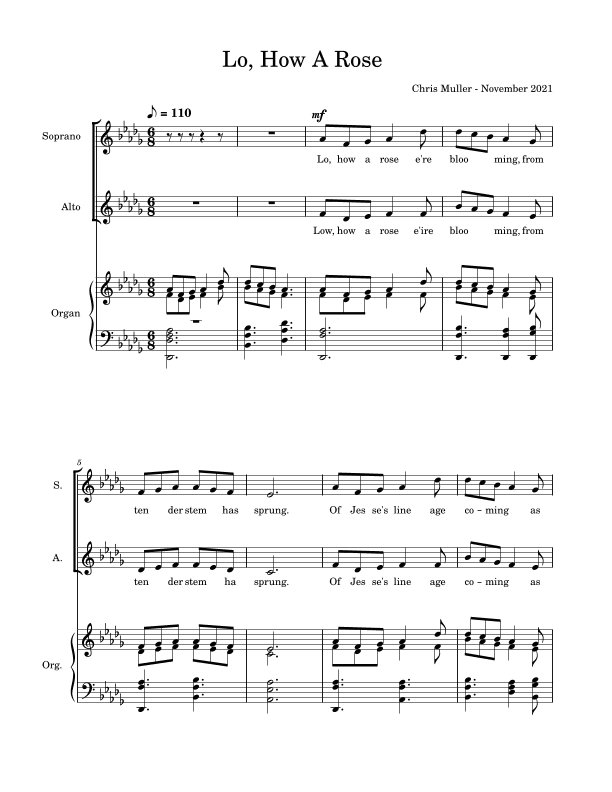 Lo, How A Rose