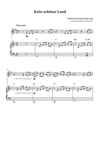Kein schöner Land (arr. Kaiserin Rebecca)