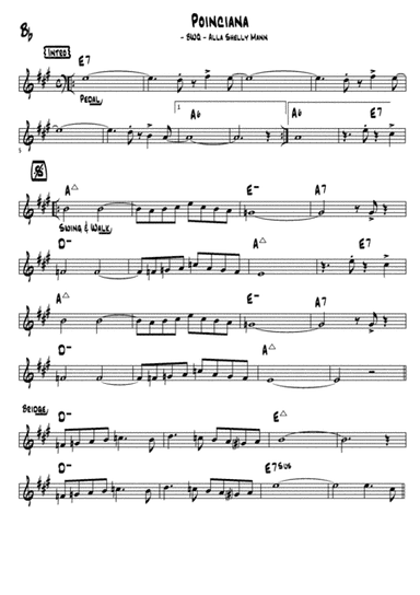 Poinciana arranged for Jazz Band (arr. Brian White)