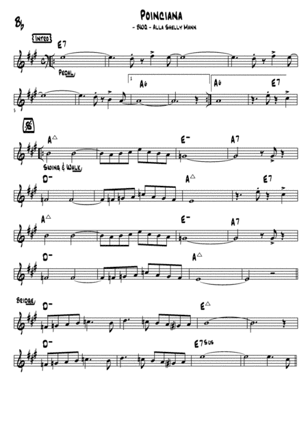 Poinciana arranged for Jazz Band (arr. Brian White)