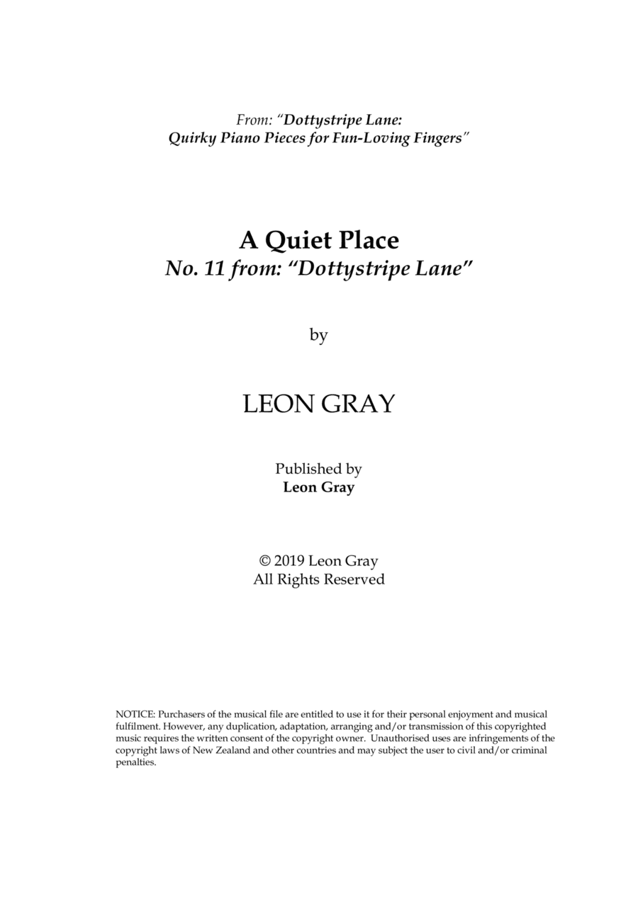 A Quiet Place (No.11), Dottystripe Lane © 2019 Leon Gray