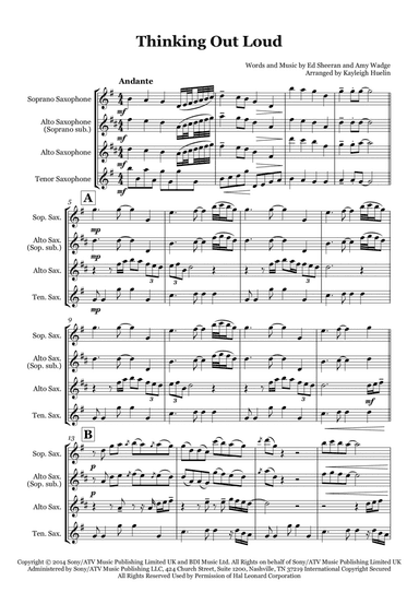 Thinking Out Loud (arr. Kayleigh Huelin)