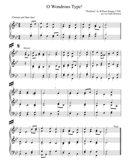 O Wondrous Type! (arr. Faith Winston)