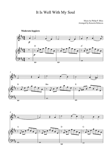 It Is Well With My Soul (arr. Kaiserin Rebecca)