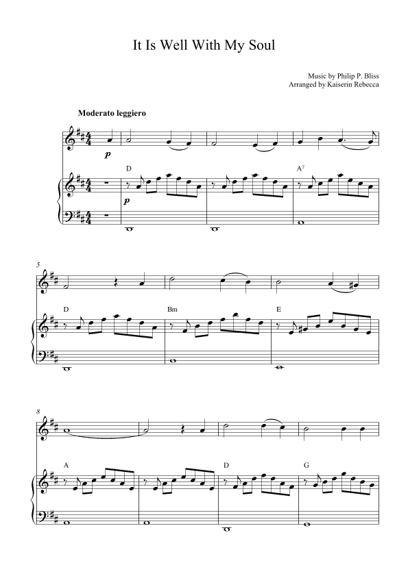 It Is Well With My Soul (arr. Kaiserin Rebecca)