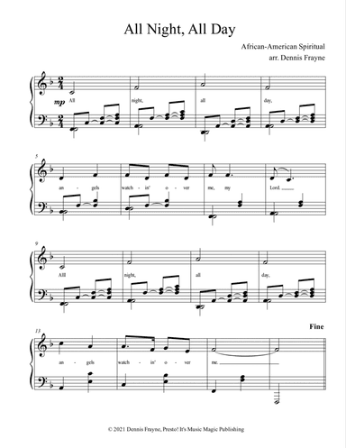 All Night, All Day (All Night All Day) (arr. Dennis Frayne)